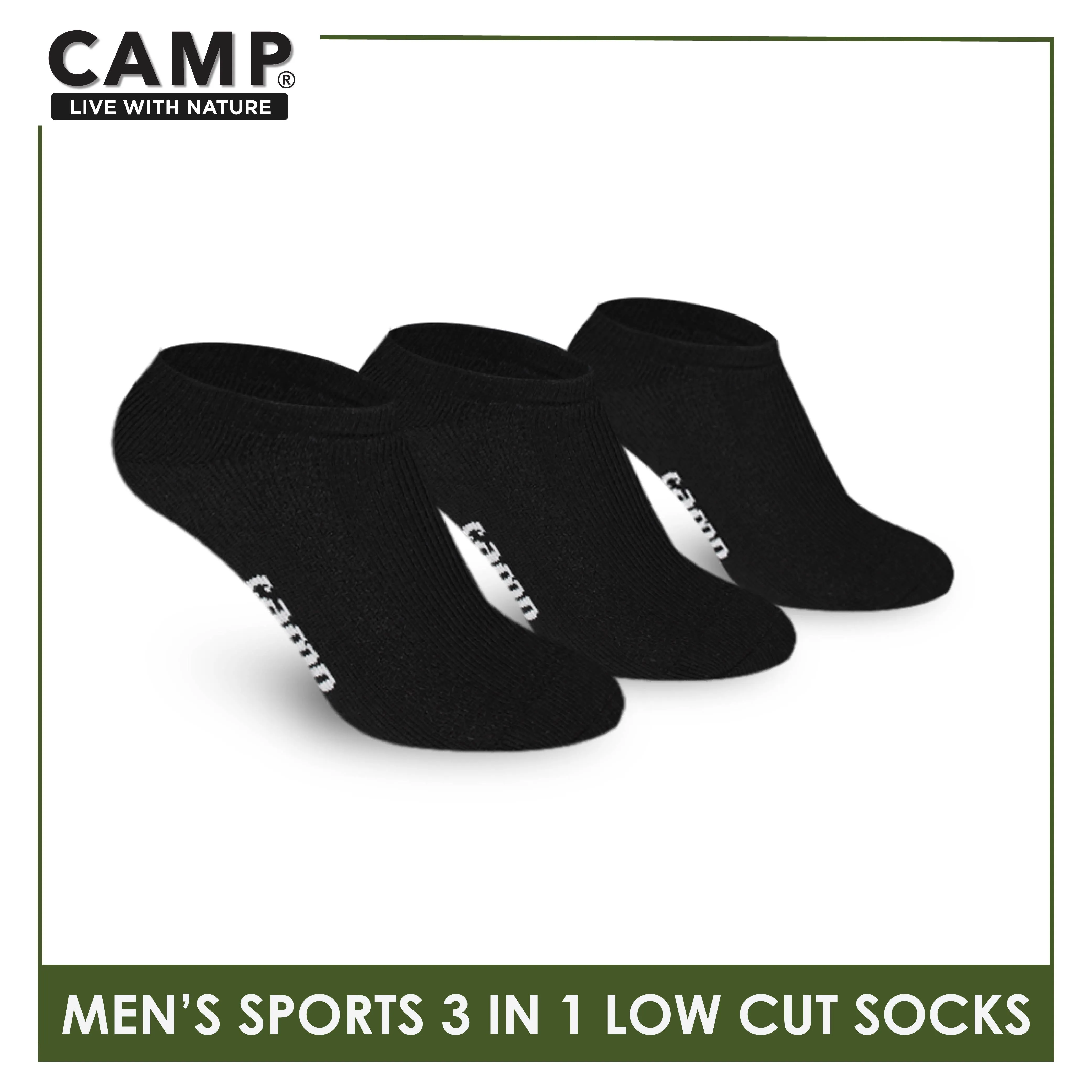 Camp Men's Cotton Thick Sports Low Cut Socks 3 pairs in a pack CMS0