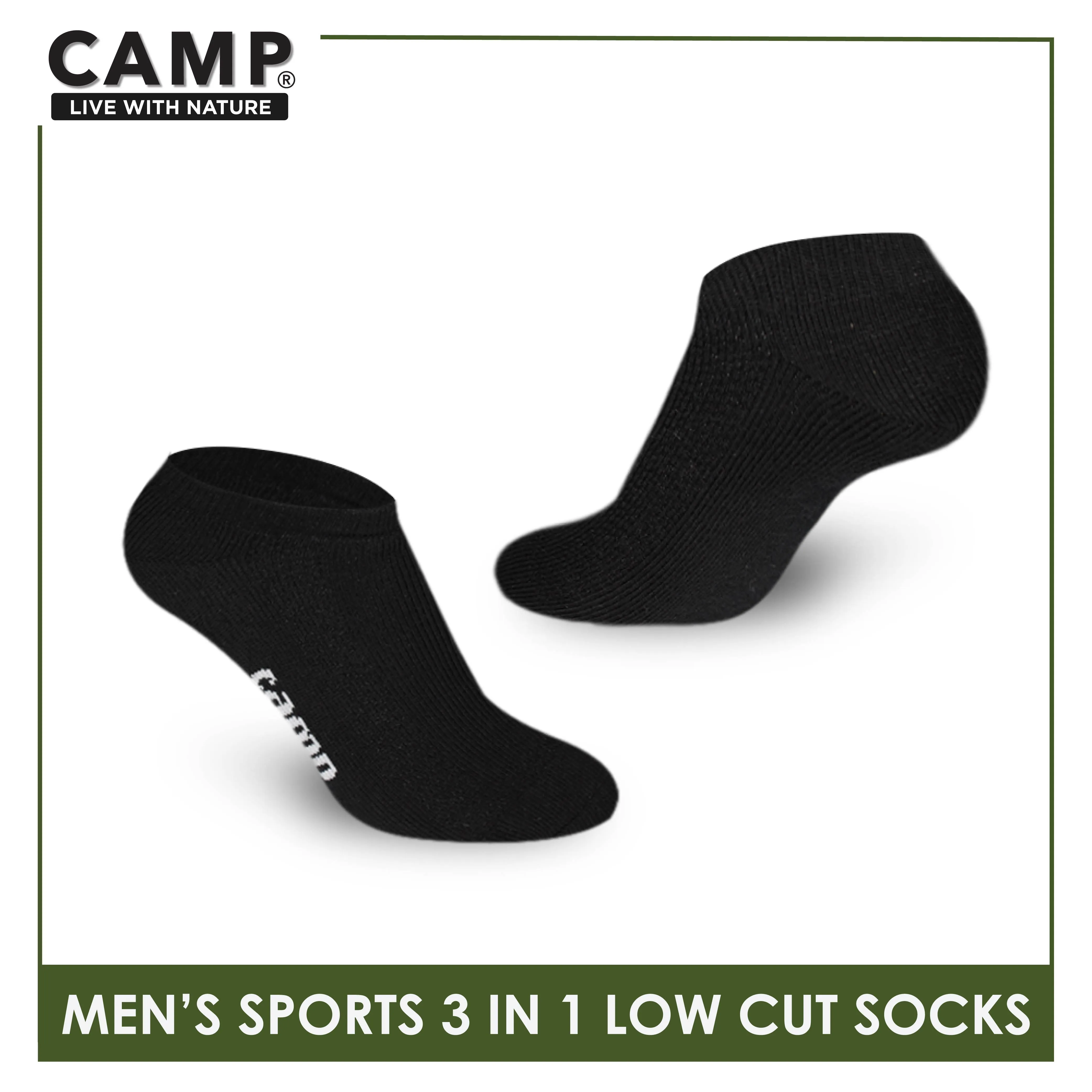 Camp Men's Cotton Thick Sports Low Cut Socks 3 pairs in a pack CMS0