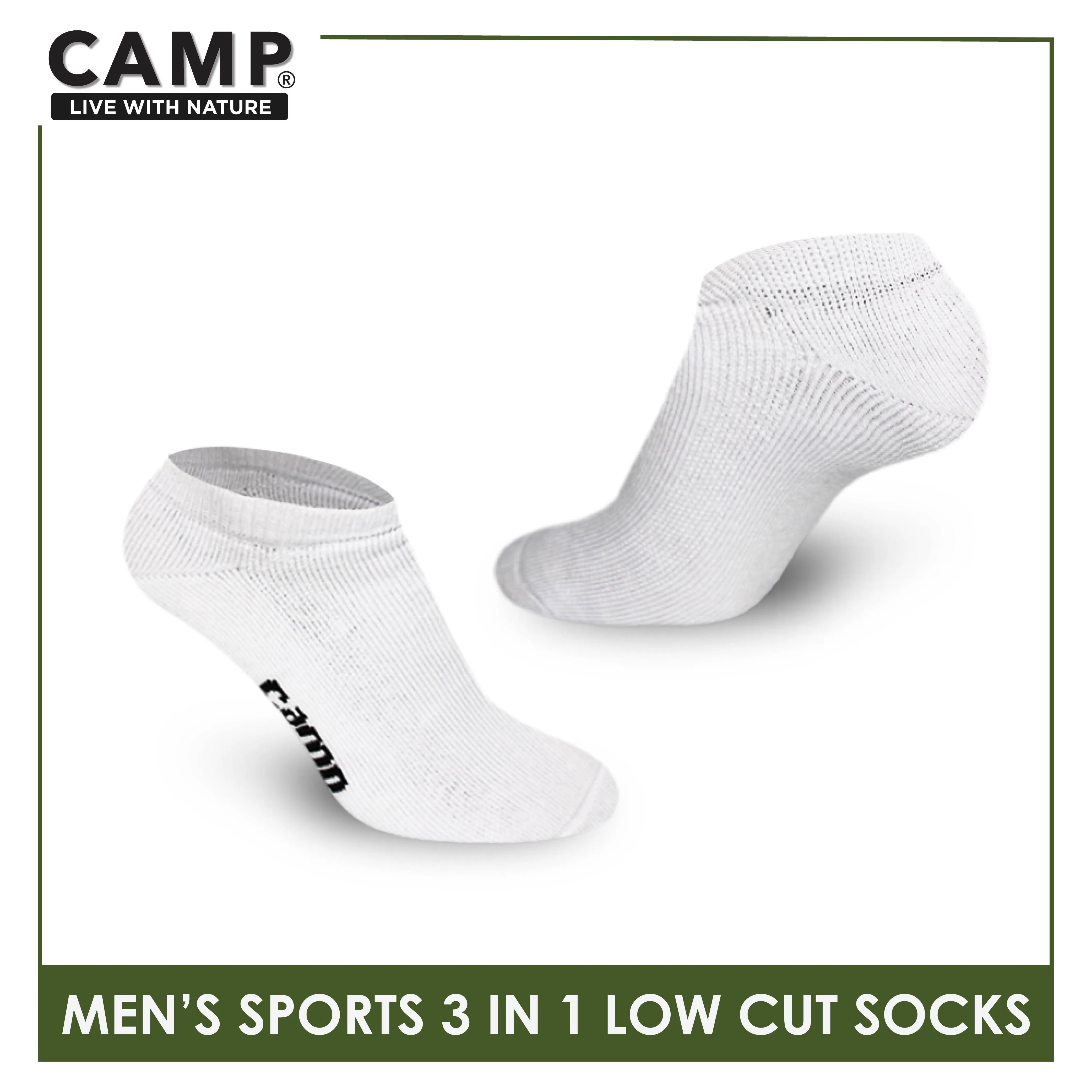 Camp Men's Cotton Thick Sports Low Cut Socks 3 pairs in a pack CMS0