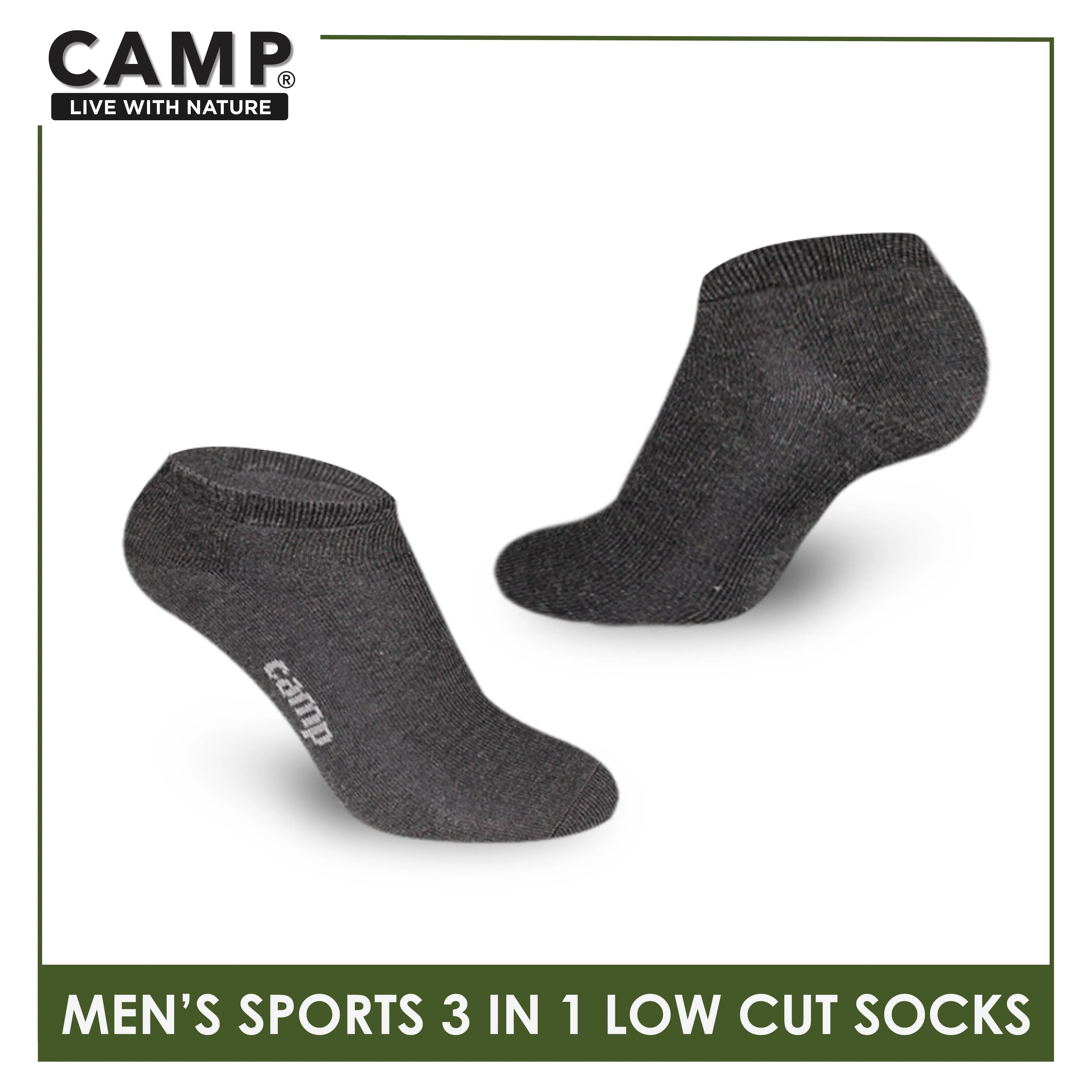 Camp Men's Cotton Thick Sports Low Cut Socks 3 pairs in a pack CMS0