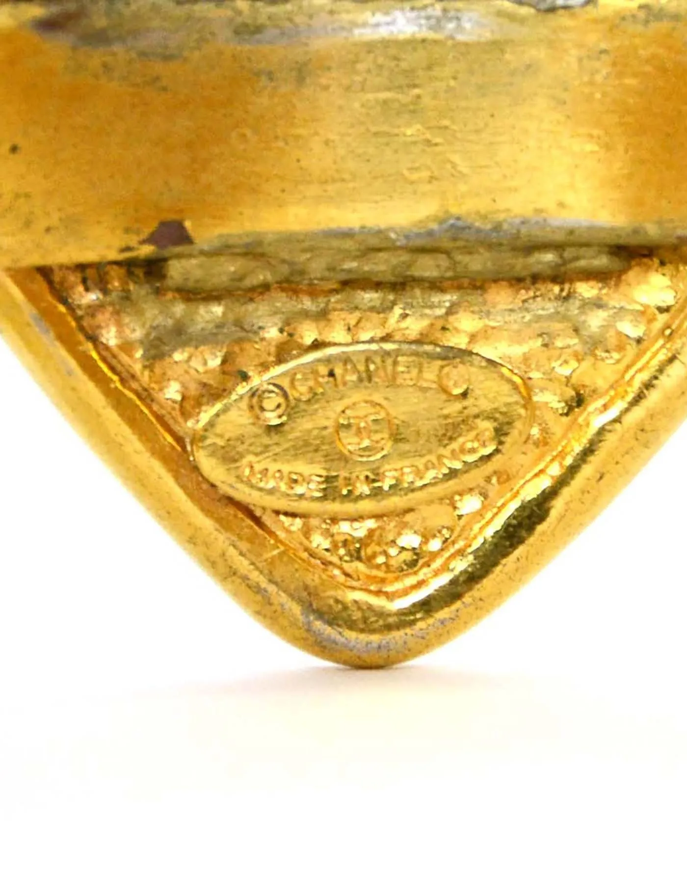 Chanel Vintage '90s Gold Quilted Medallion Cuff Bracelet
