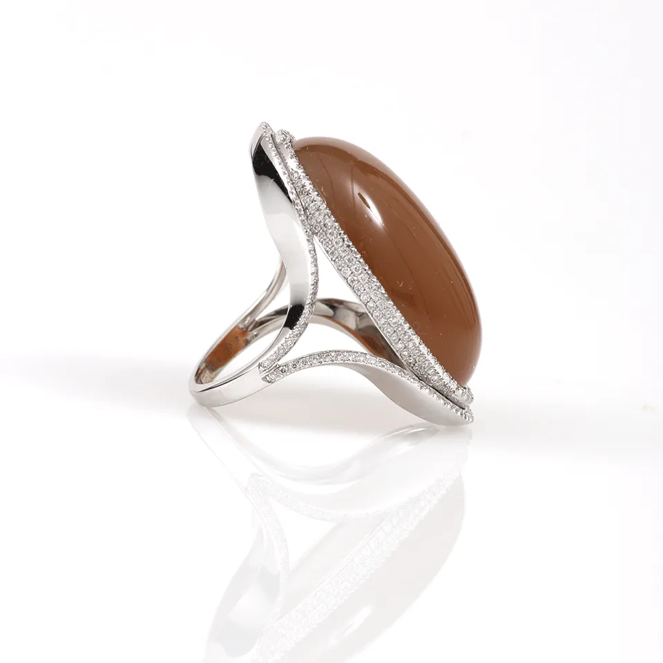 Chocolate Moonstone Ring
