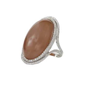 Chocolate Moonstone Ring