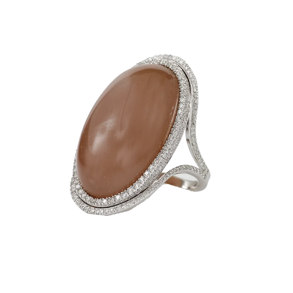 Chocolate Moonstone Ring