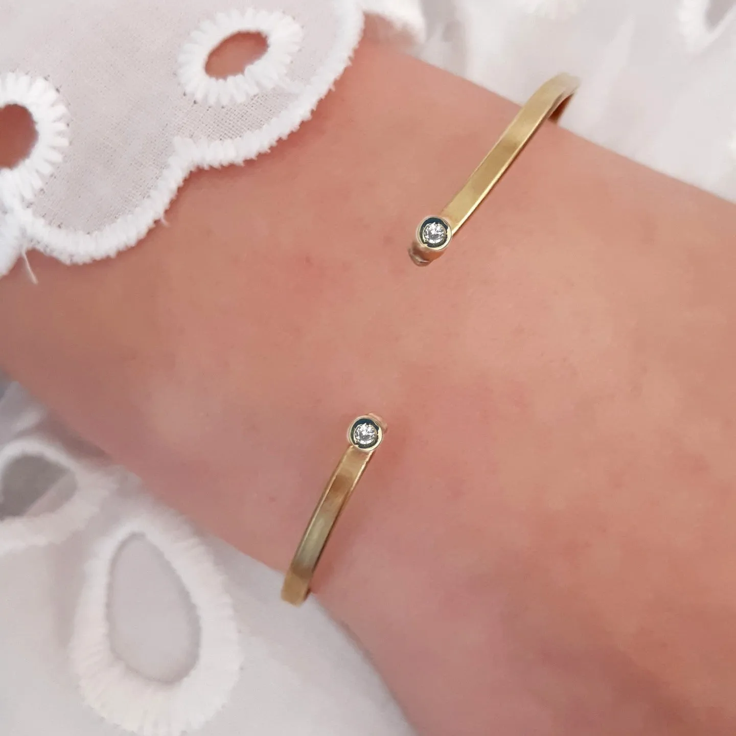 Circinus Diamond Silver Cuff