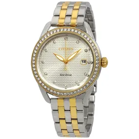 Citizen LTR Crystal Silver Dial Two-tone Ladies Watch FE6114-54A