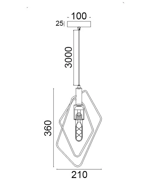 CLA CONTOUR Interior Black Wire Pendant Lights