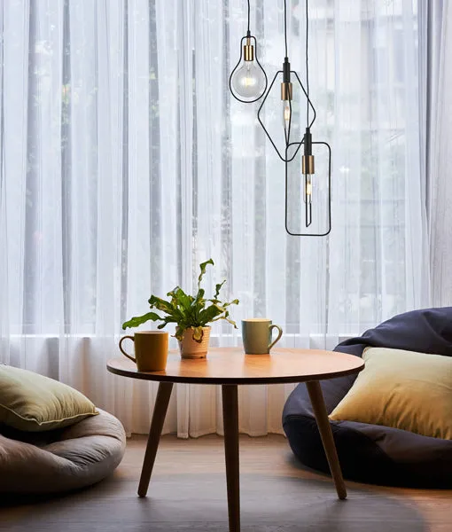 CLA CONTOUR Interior Black Wire Pendant Lights