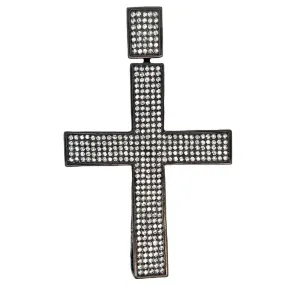 Clean Black 5 Row CZ Iced Out Pendant