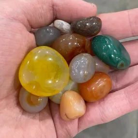 Colorful Agate Tumbled Stones Wholesale  – 1 lb Bulk Lot