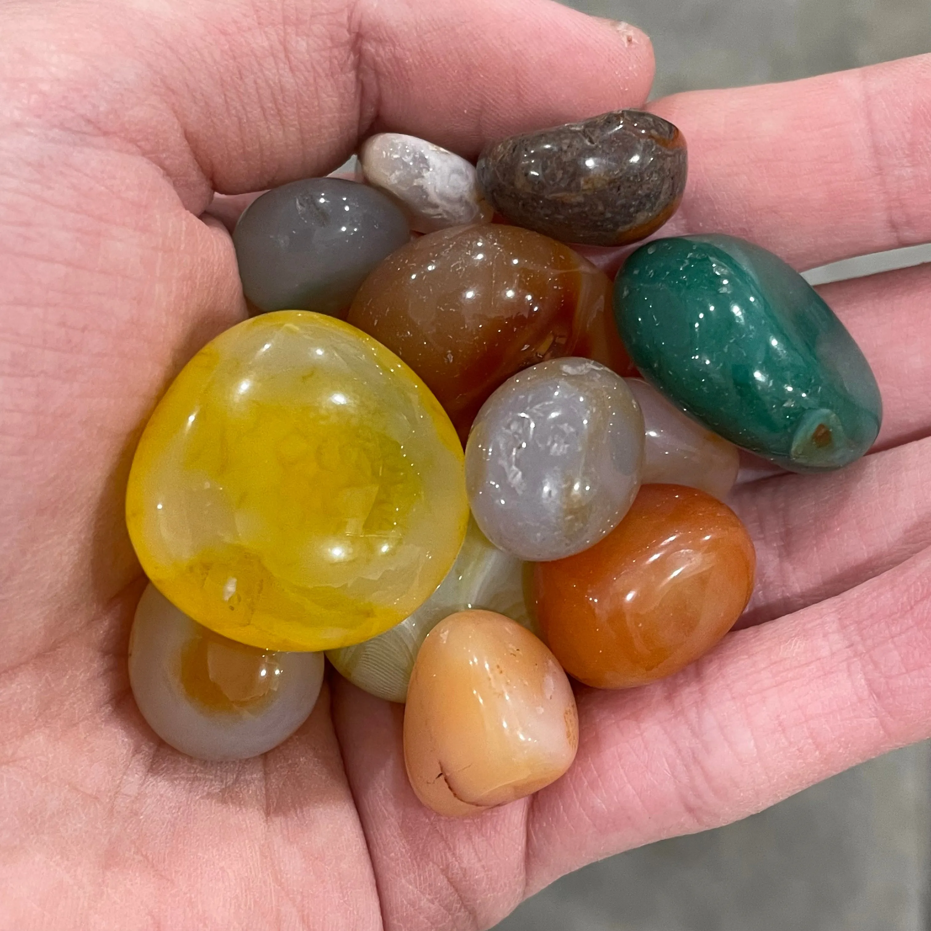 Colorful Agate Tumbled Stones Wholesale  – 1 lb Bulk Lot