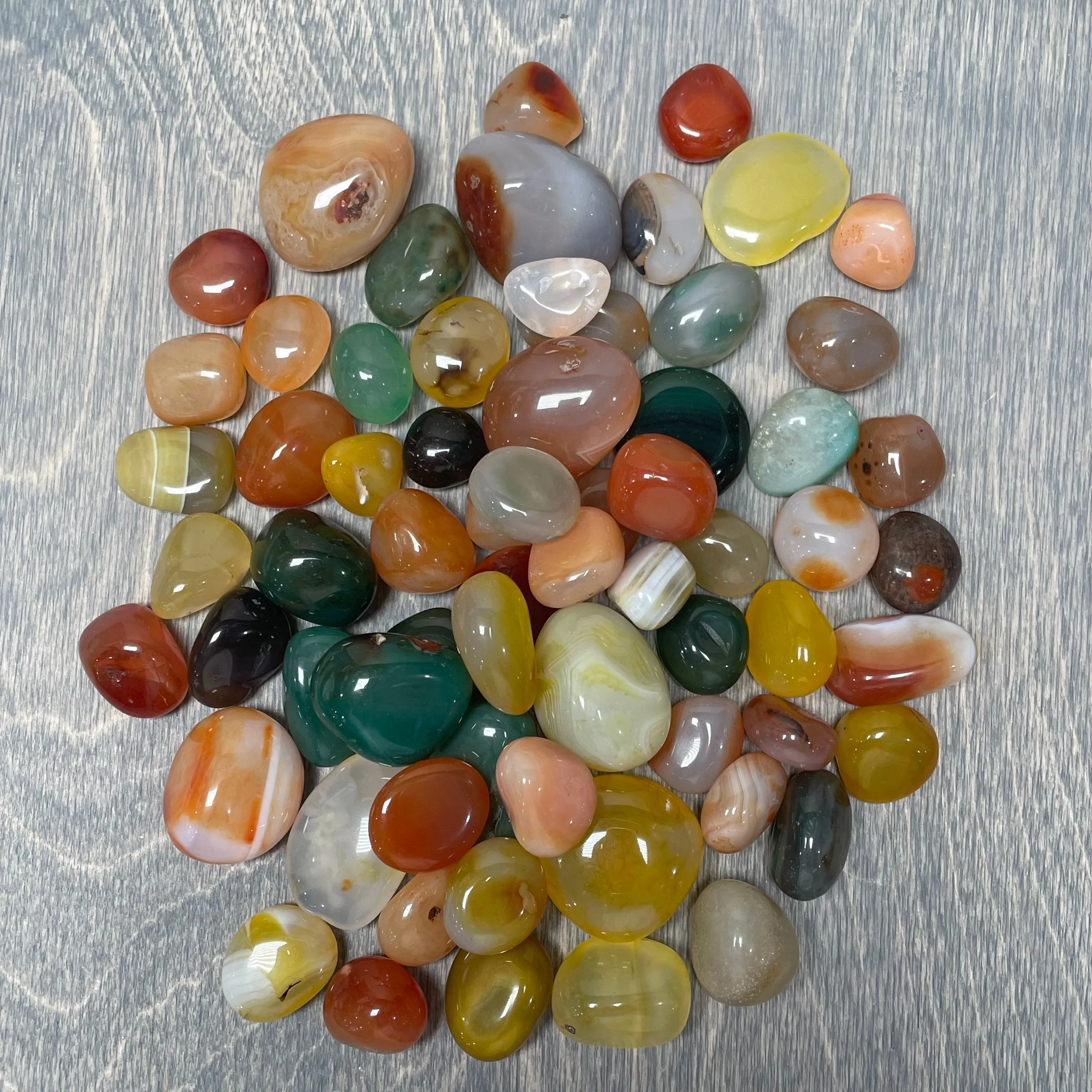 Colorful Agate Tumbled Stones Wholesale  – 1 lb Bulk Lot