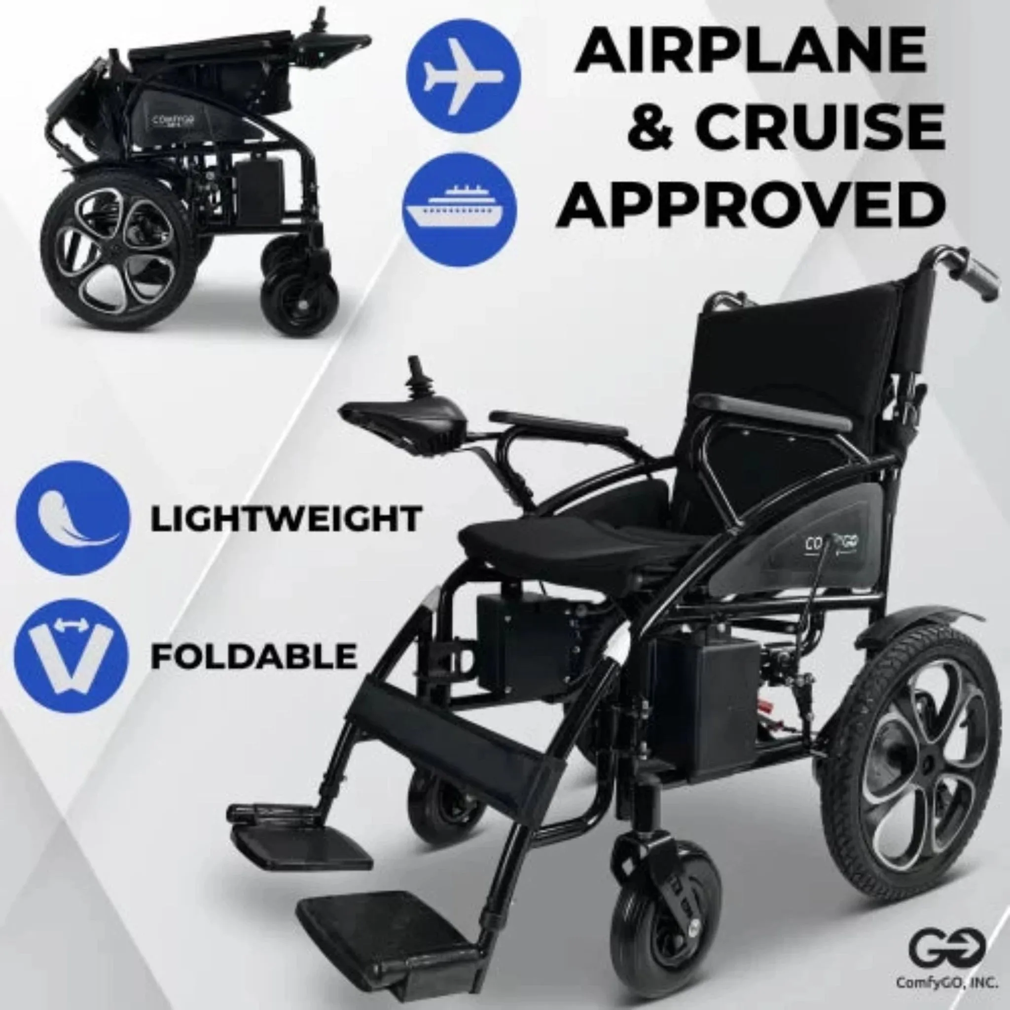 ComfyGO 6011 Folding Electric Wheelchair