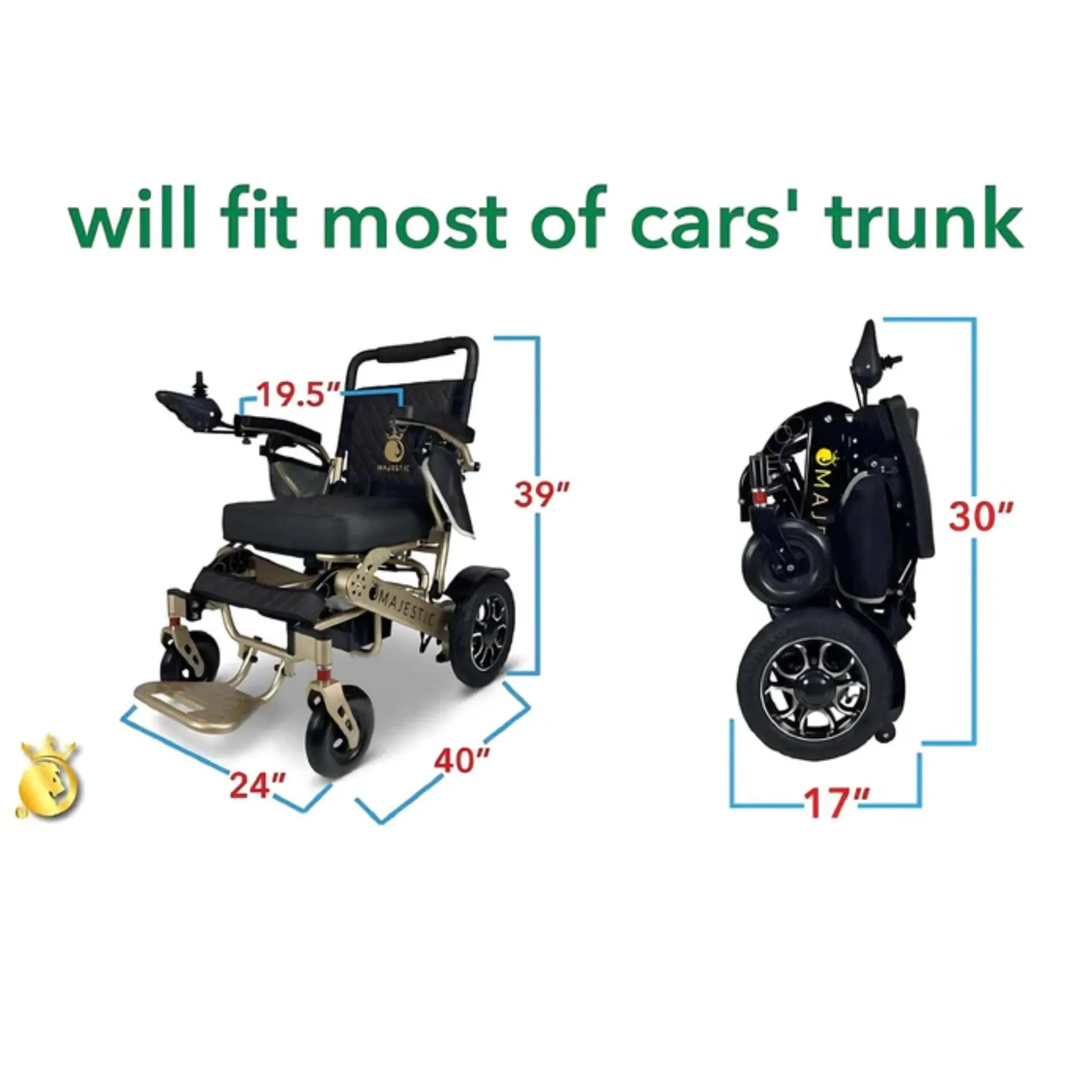 ComfyGO Majestic IQ-7000 Auto Folding Remote Controlled Electric Wheelchair