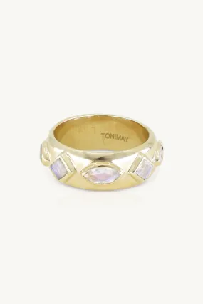 Coronet Moonstone Gold Ring