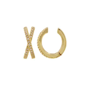 Criss Cross Diamond Ear Cuff