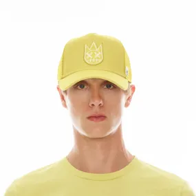 Cult Of Individuality - "Clean Logo Mesh Back Trucker" - Curved Visor In Canary