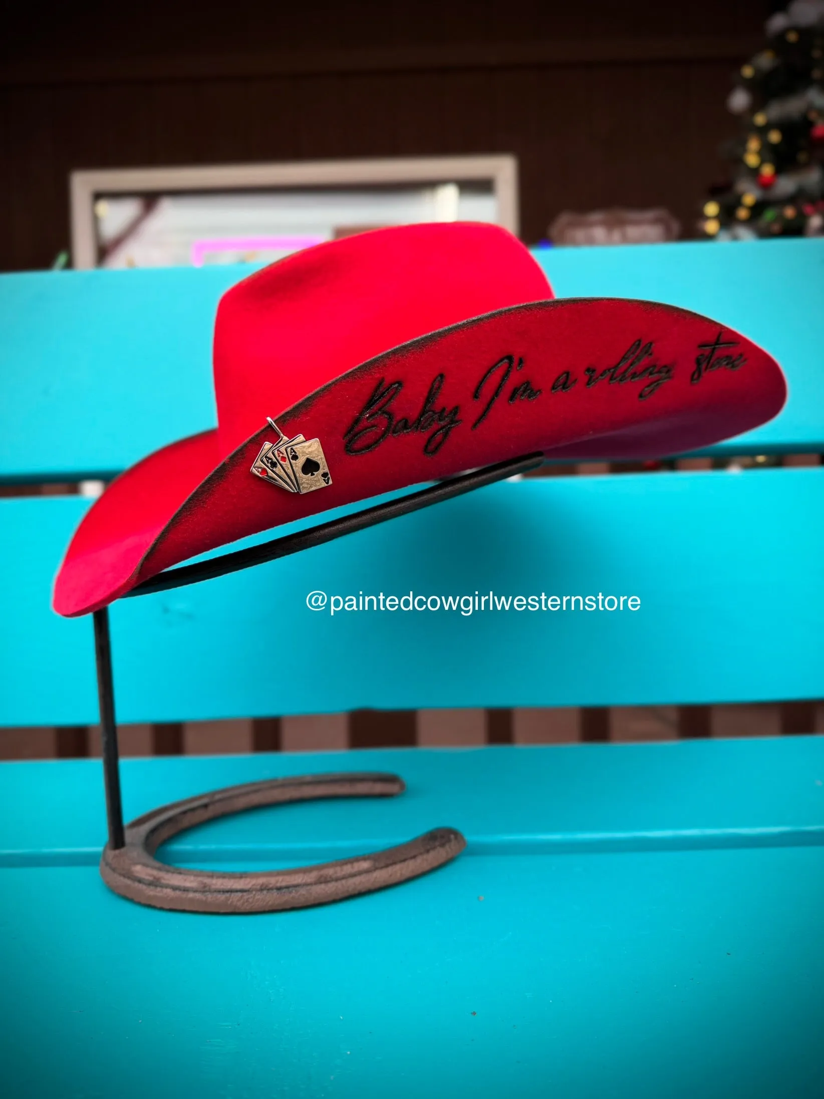 Custom Serratelli Mesa Magenta “Rollin’ Stone” Pure Wool Cowboy Hat