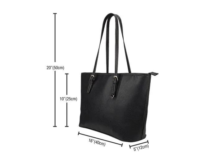 Custom Tote Bag (Vegan Leather) - Tiger Print #101 | Vegan Leather Shoulder Tote Handbag, Shoulder Bags for Women, Over the Shoulder Bag