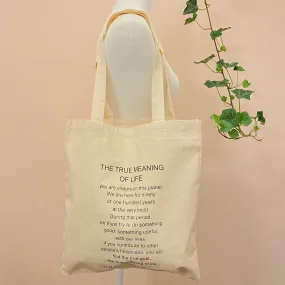  Large Canvas Tote with Extended Handles