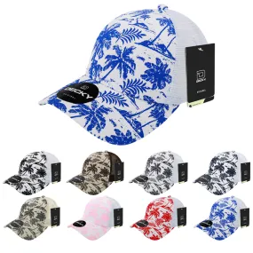 Decky 6000 Tropical Hawaiian Trucker Hat with Mesh Back