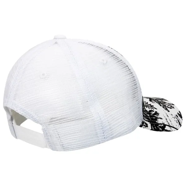 Decky 6000 Tropical Hawaiian Trucker Hat with Mesh Back