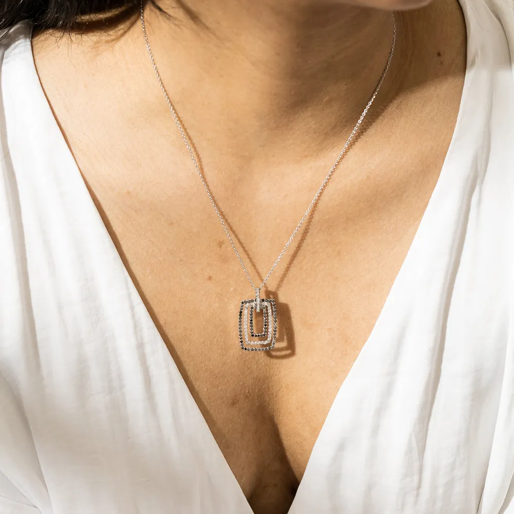 Deja Vu 18ct White Gold 1.50ct Diamond Pendant