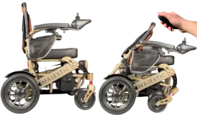Electric Wheelchair  Automatic Folding Power Portable Lightweigh Wheelchair for Adults (Silver Frame)