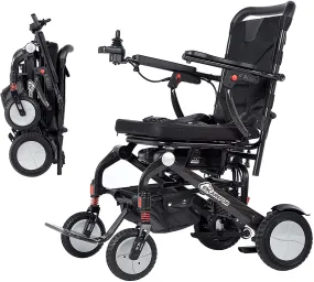 Electric Wheelchair Lightweight Foldable Power Portable Wheelchair Black