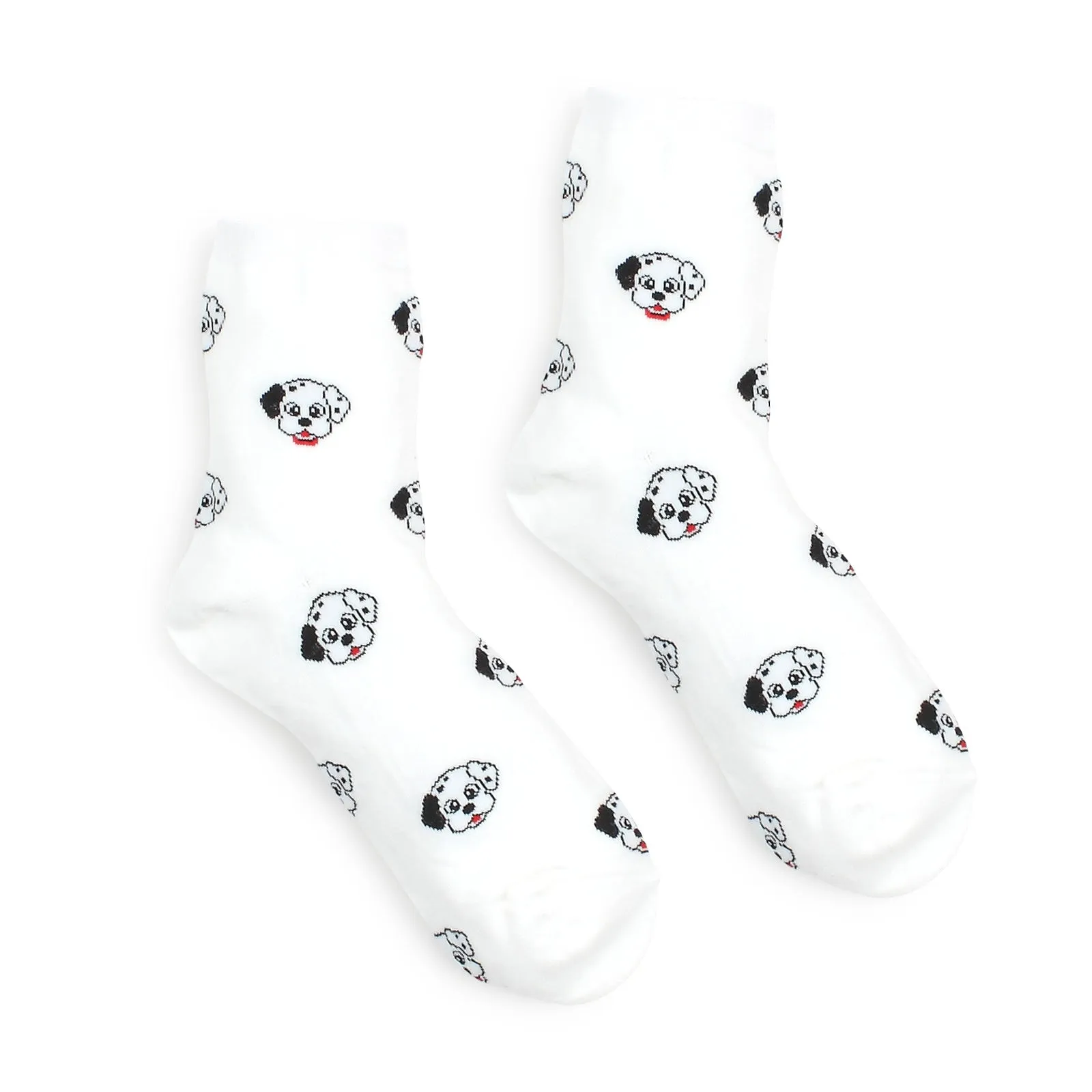 Favorite Casual Puppies Printed Crew Socks (4 pairs) GK58