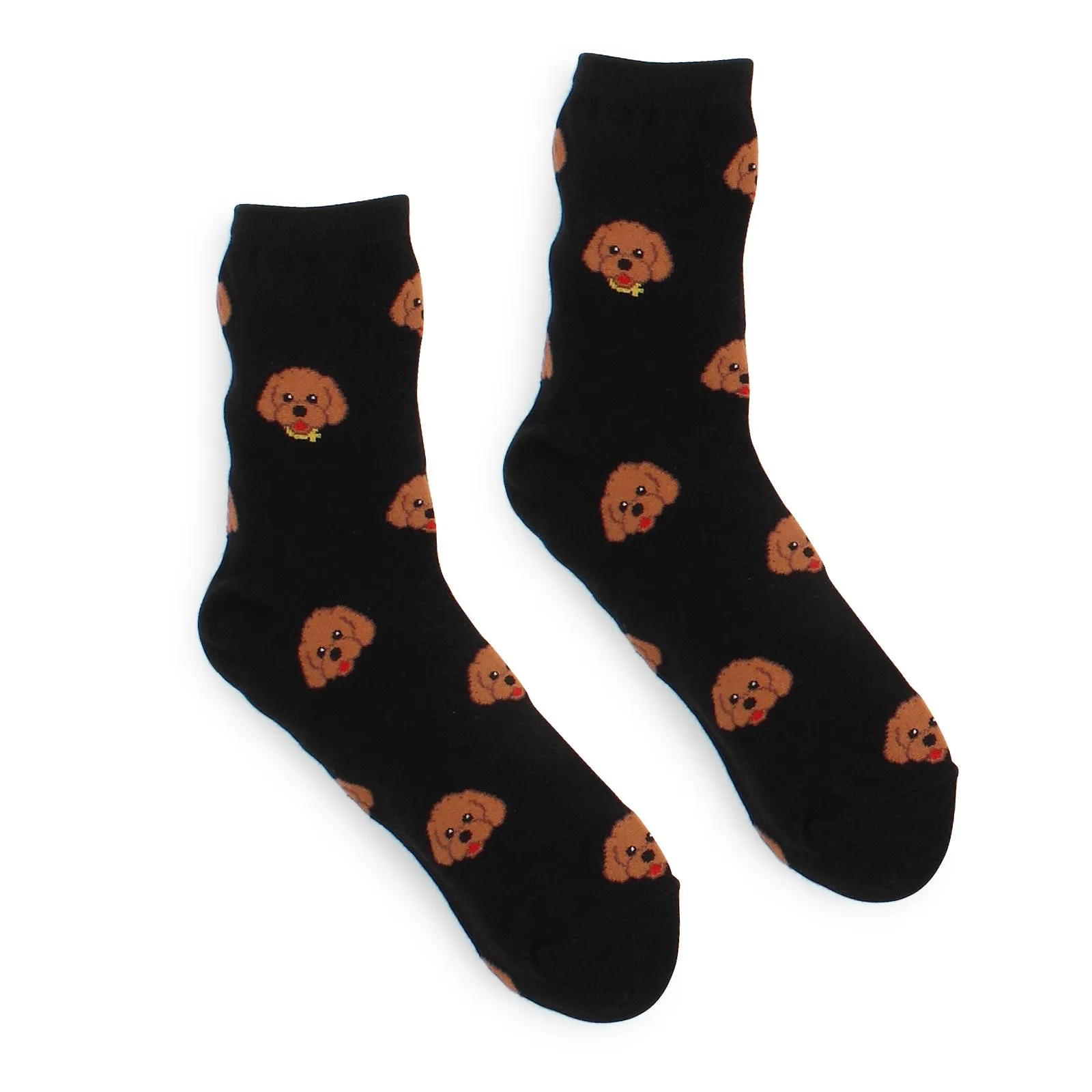 Favorite Casual Puppies Printed Crew Socks (4 pairs) GK58