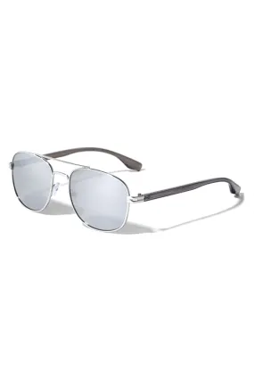 FF-BM759-PLASTIC TEMPLE METAL FRAME SQUARED AVIATORS WHOLESALE SUNGLASSES-12PCS