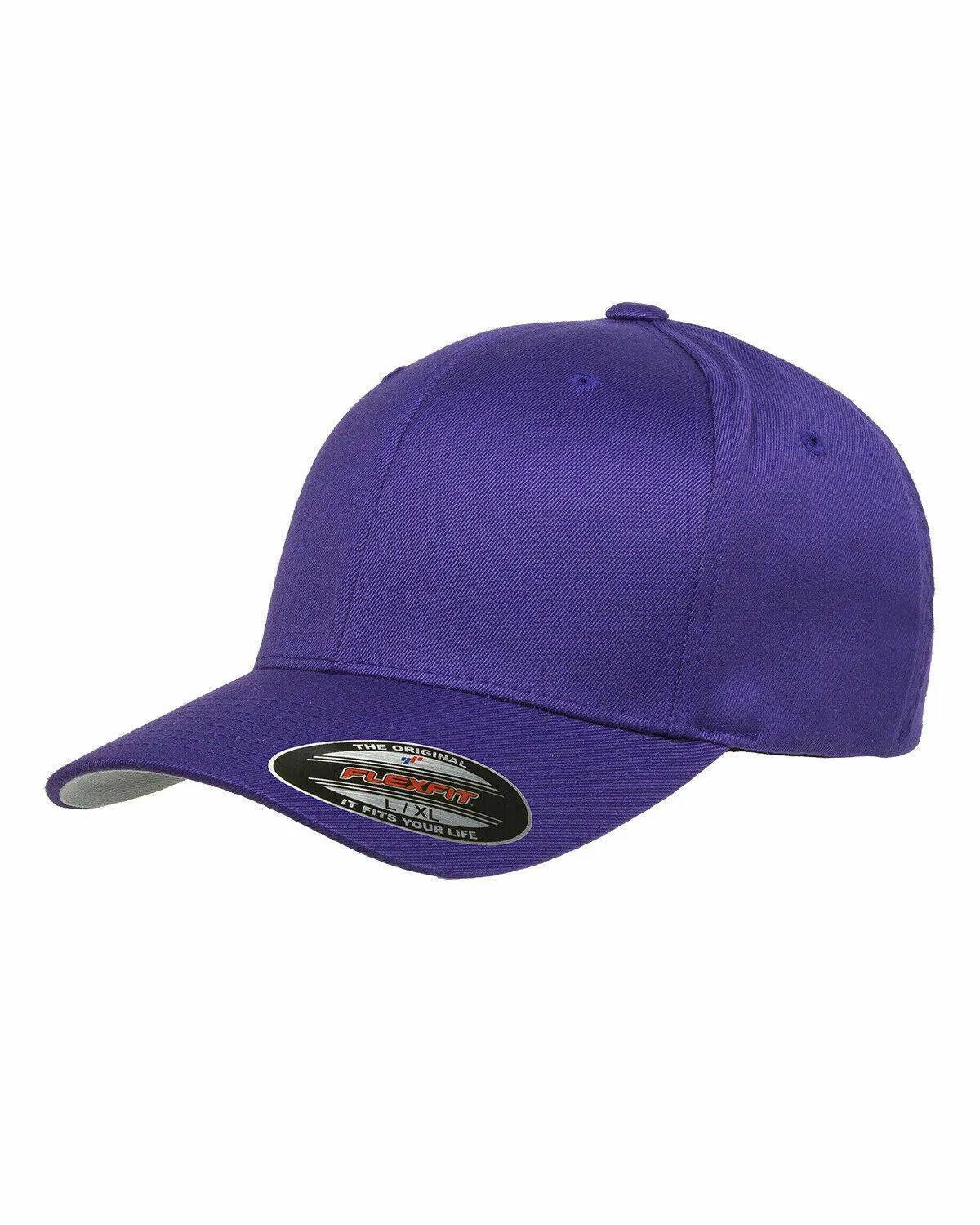 Flexfit Hat 6-Panel Original Fitted Baseball Cap Hat Model 6277, S/M, L/XL, XXL
