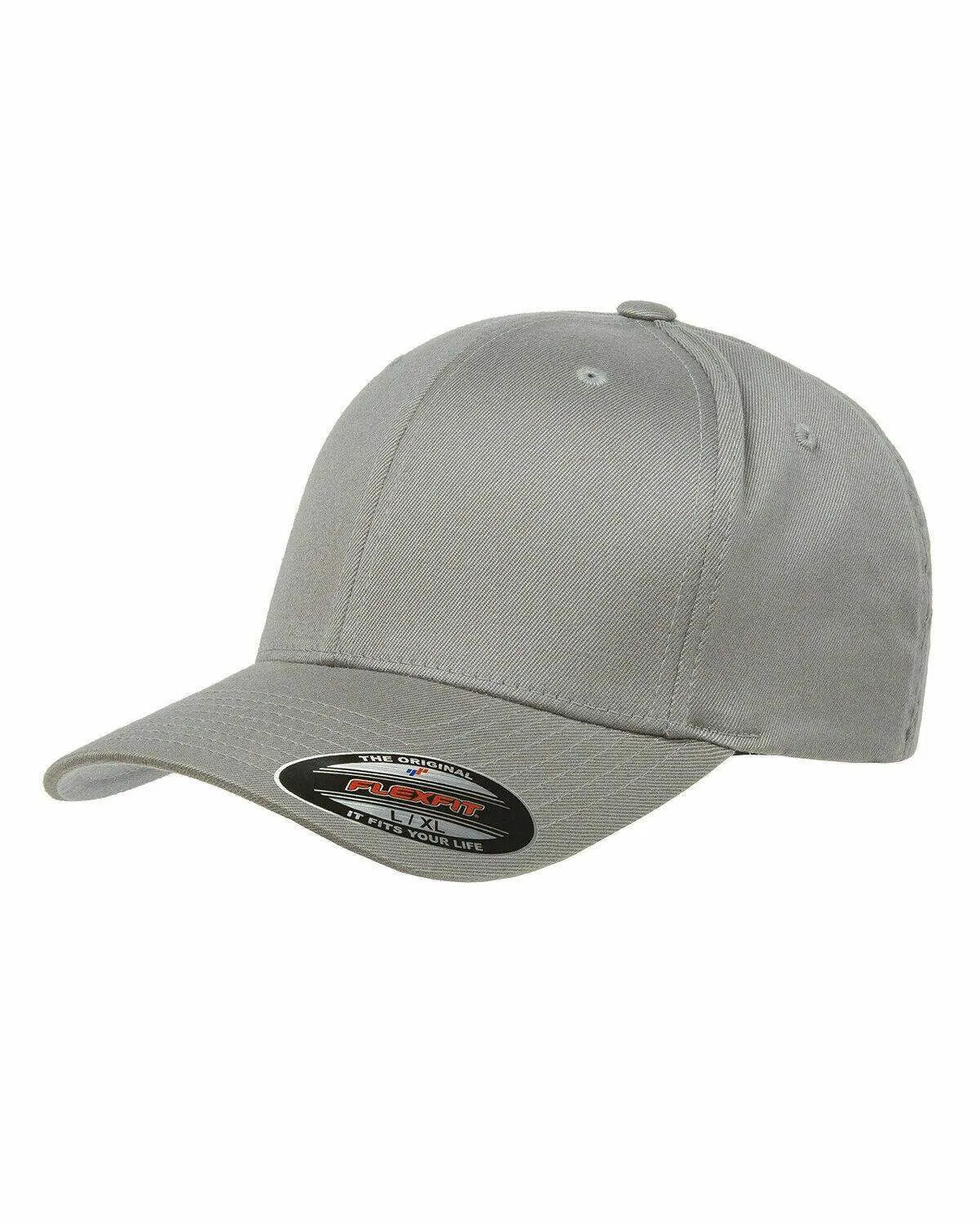 Flexfit Hat 6-Panel Original Fitted Baseball Cap Hat Model 6277, S/M, L/XL, XXL