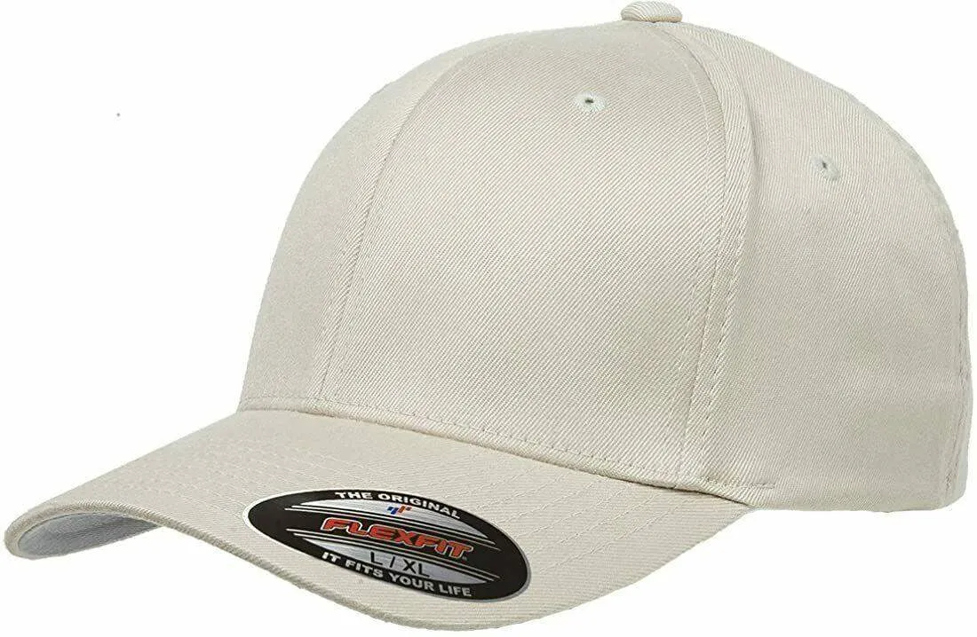 Flexfit Hat 6-Panel Original Fitted Baseball Cap Hat Model 6277, S/M, L/XL, XXL