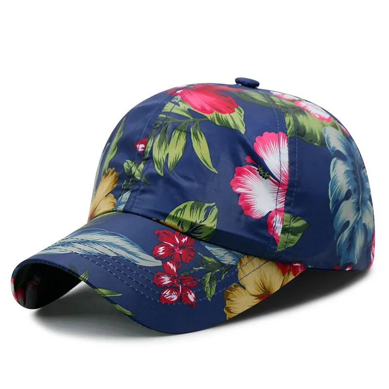 Floral Printed Unisex Oriental Snapback Baseball Cap
