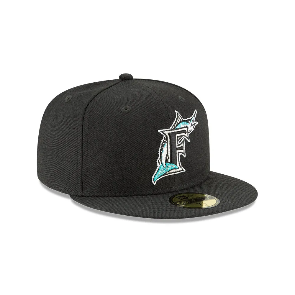 Florida Marlins New Era 1993 Cooperstown Collection Wool - 59FIFTY Fitted Hat - Black