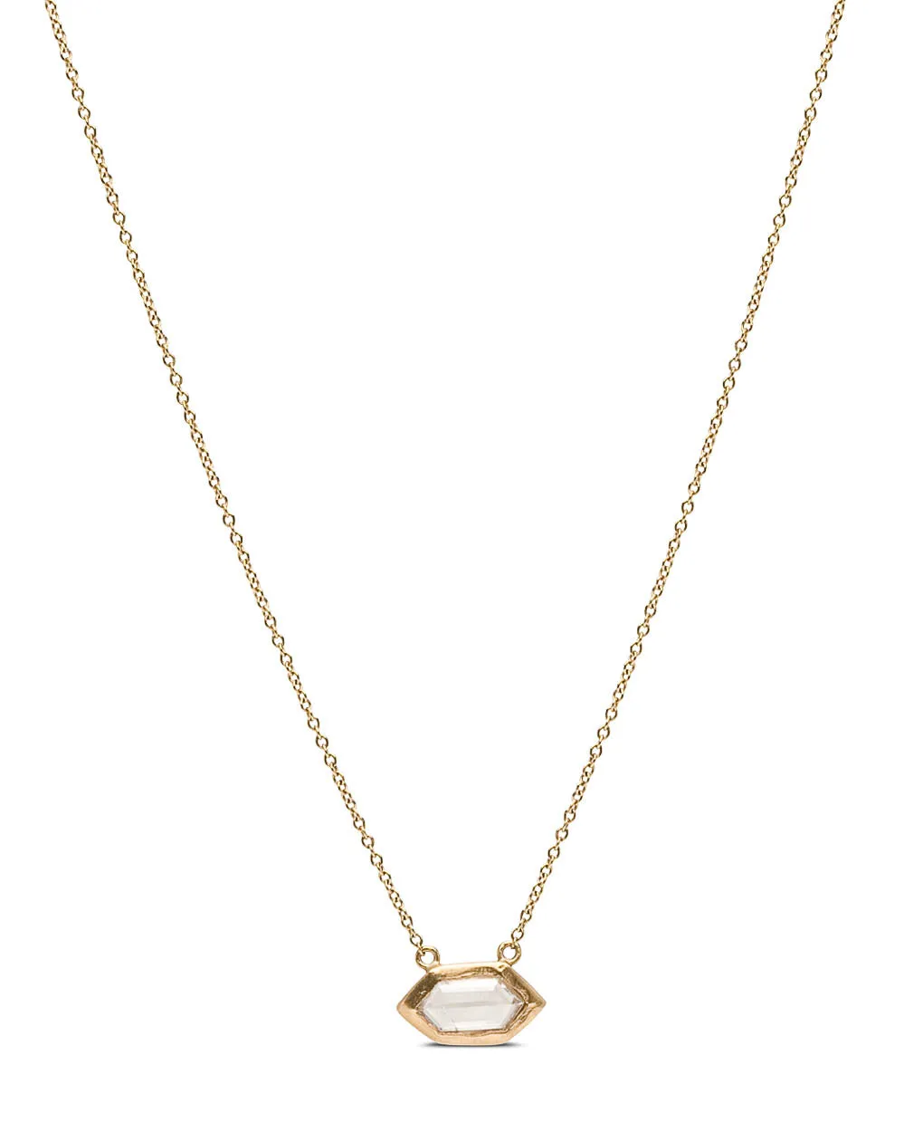 Geometric Diamond Pendant Necklace