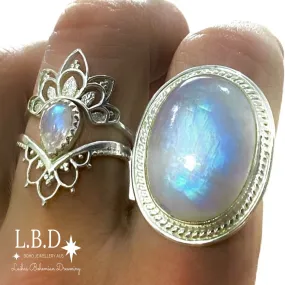 Gleaming Boho Statement Moonstone Ring - LBD