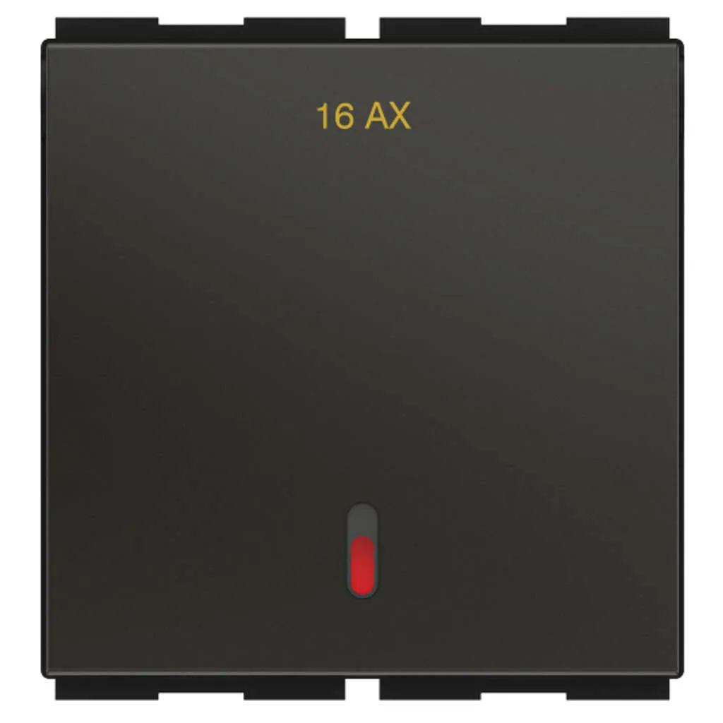 GM Zenova 16AX 1 Way Switch With LED Indicator 2 Module AA 2 343