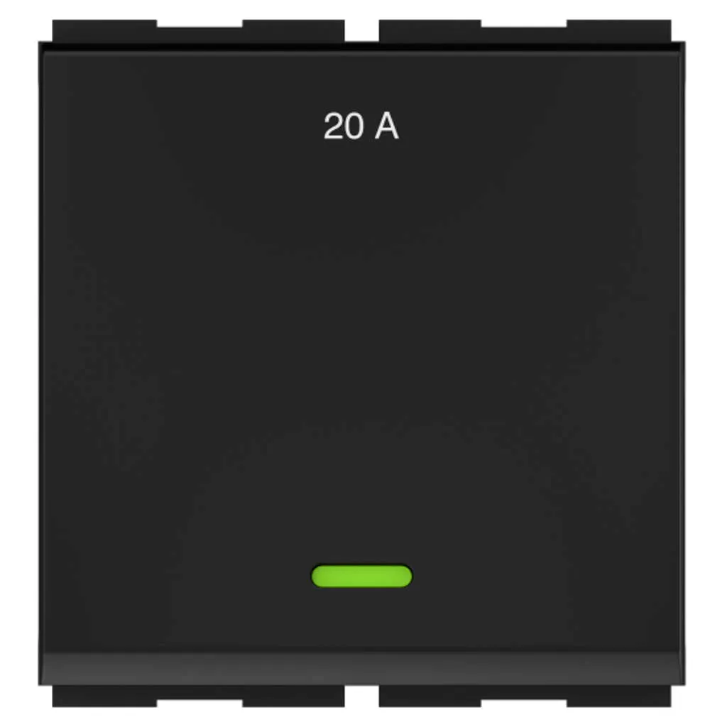 GM Zicono 20A 1 Way Switch With LED Indicator 2 Module AA 2 375