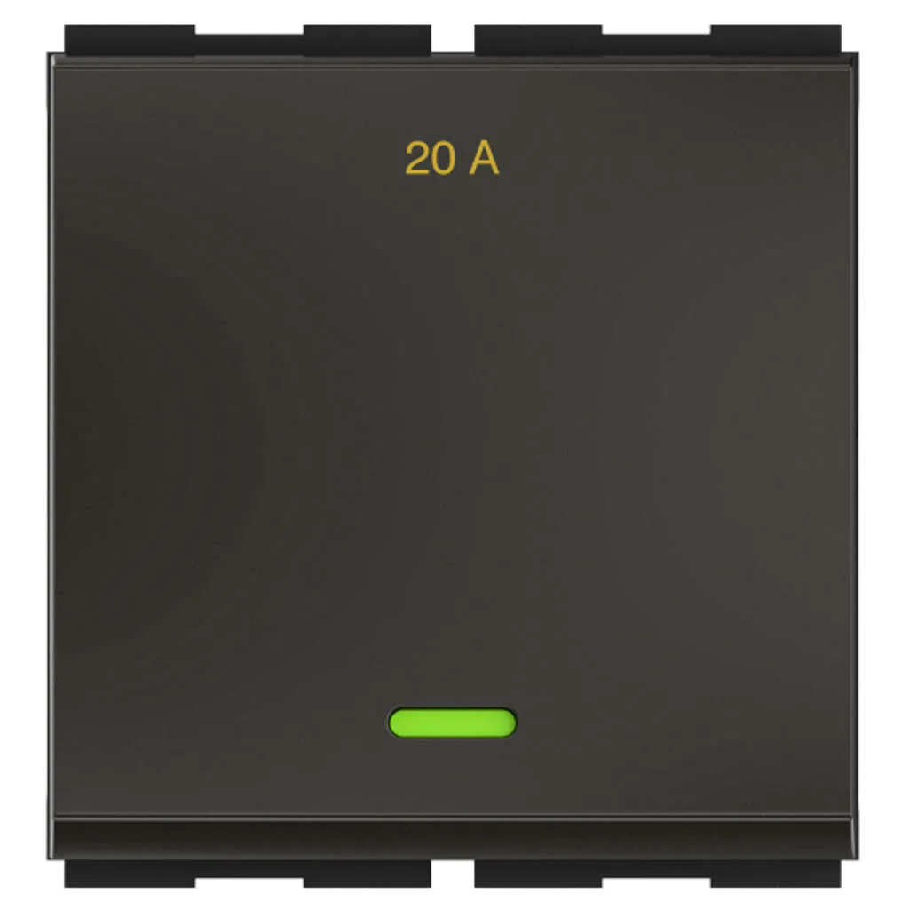 GM Zicono 20A 1 Way Switch With LED Indicator 2 Module AA 2 375