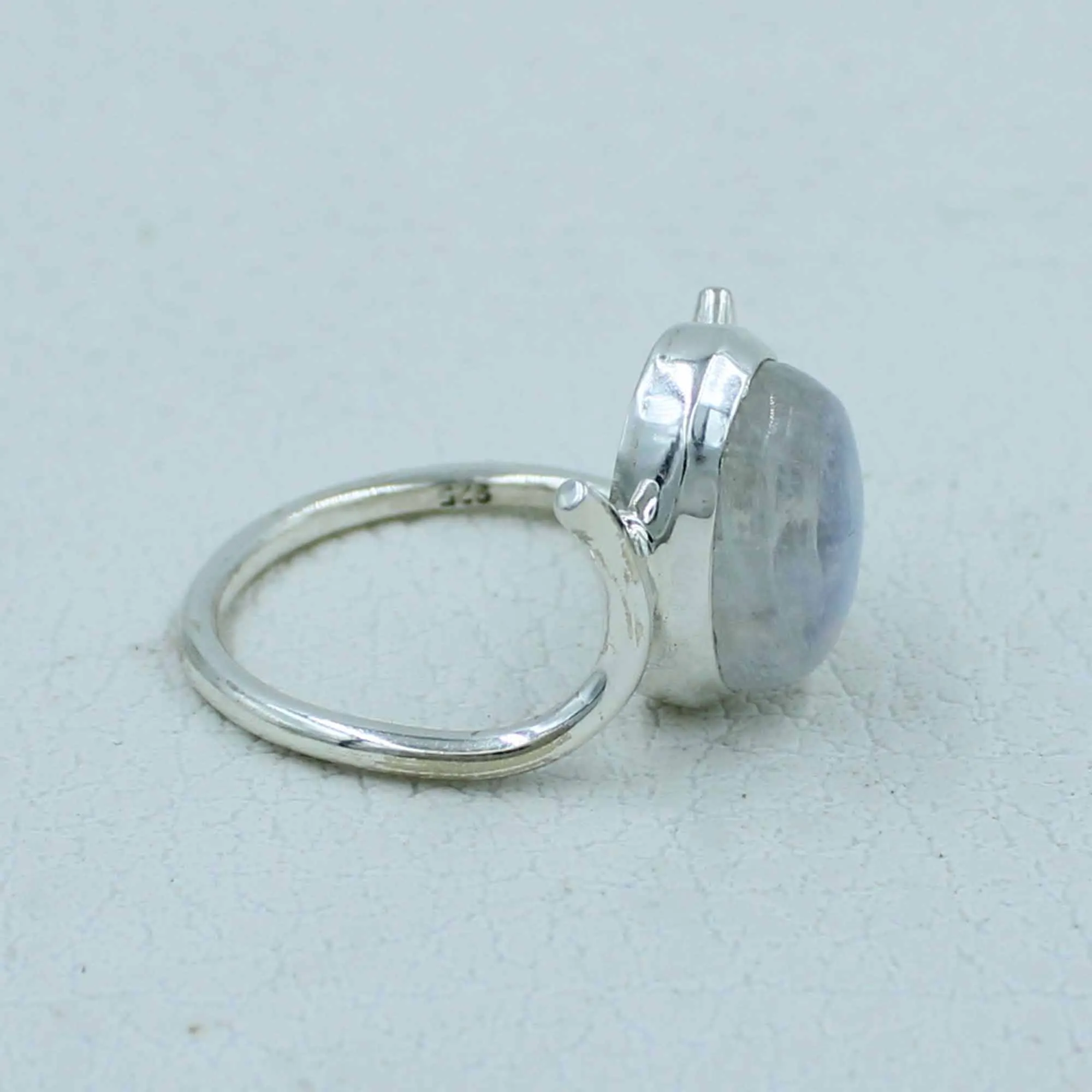 Gorgeous Blue Rainbow Moonstone Gift Ring