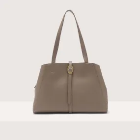 Grained Leather Tote Bag Chara Large