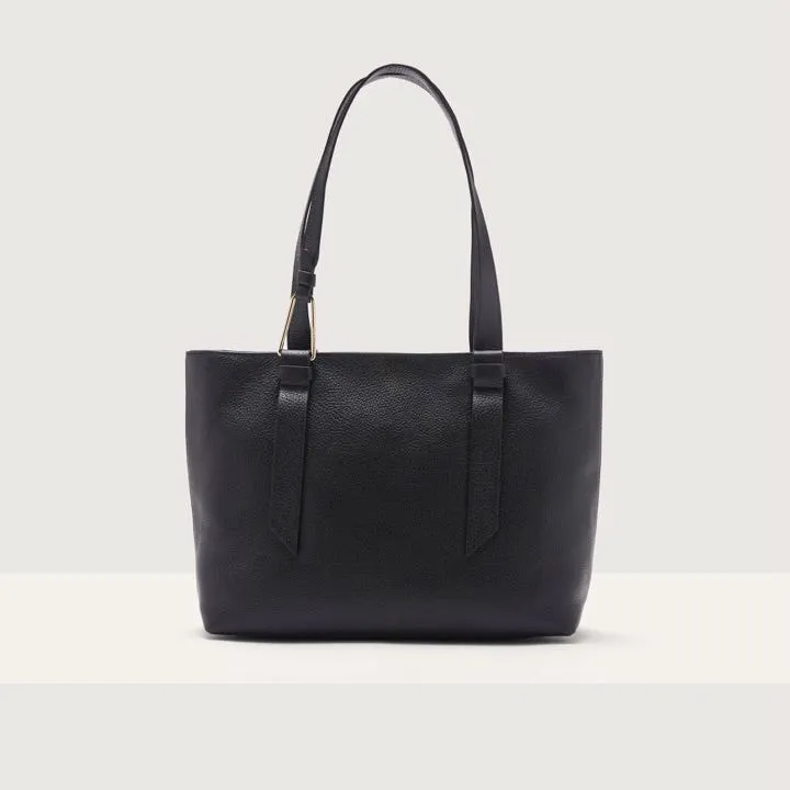 Grained Leather Tote Bag Malory Medium