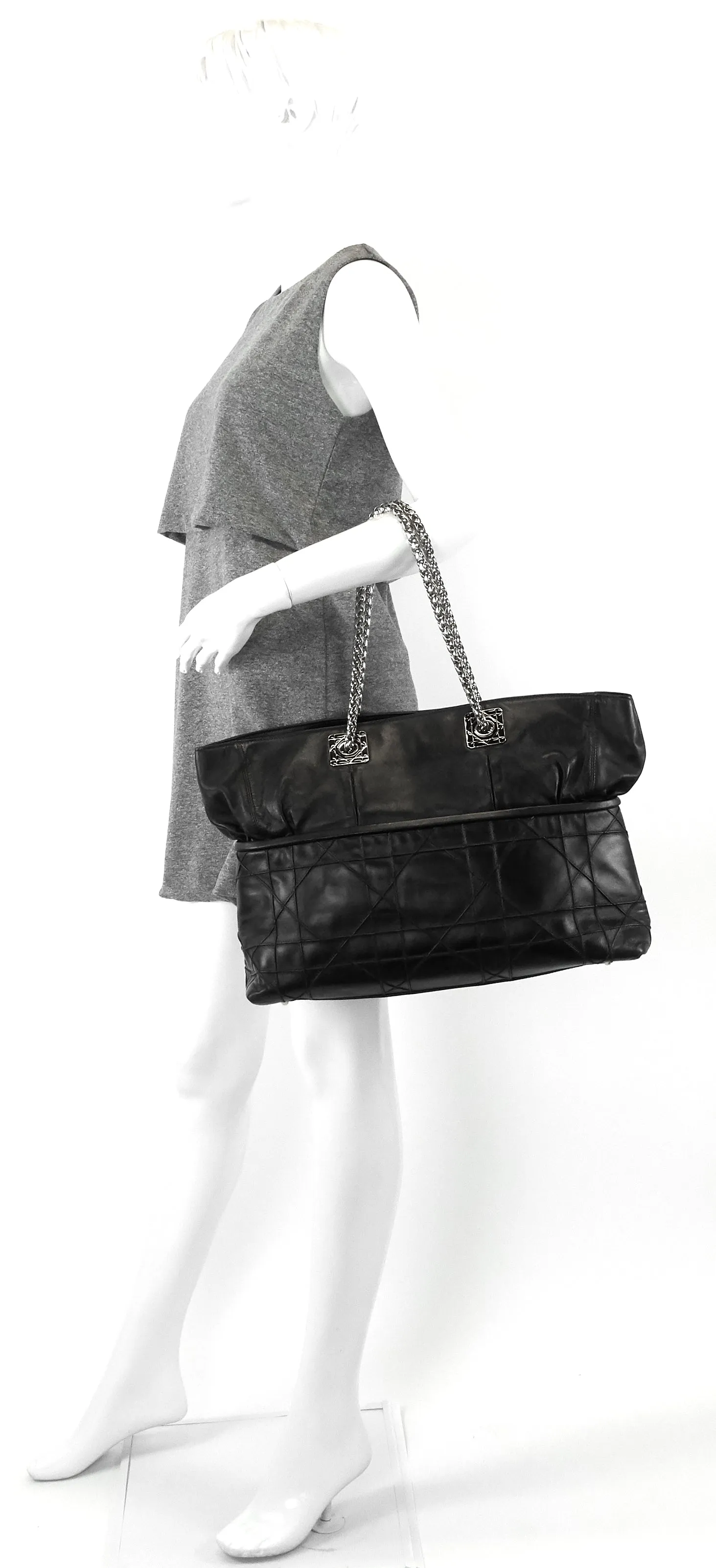 Granville Chain XL Cannage Lambskin Leather Tote Bag