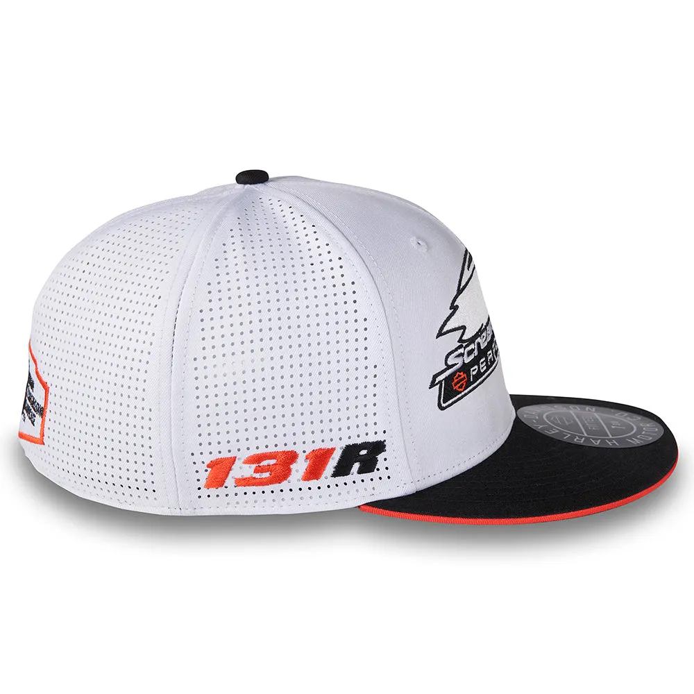 Harley-Davidson Screamin' Eagle Fitted Baseball Cap, White Hat 97719-24VM