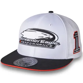 Harley-Davidson Screamin' Eagle Fitted Baseball Cap, White Hat 97719-24VM
