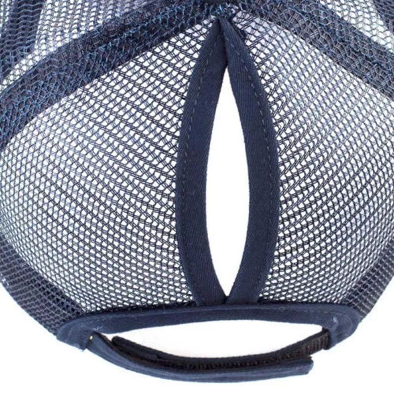 High Ponytail Trucker Baseball Cap