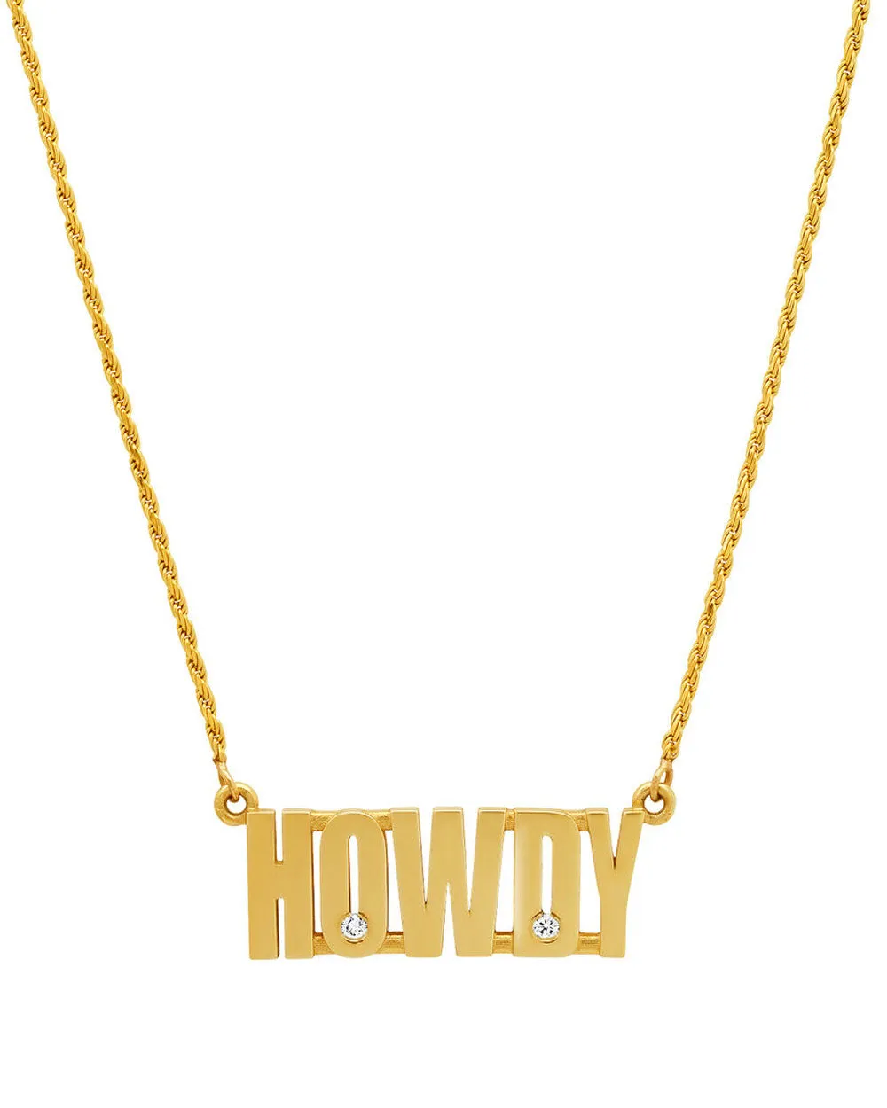 Howdy Pendant Necklace